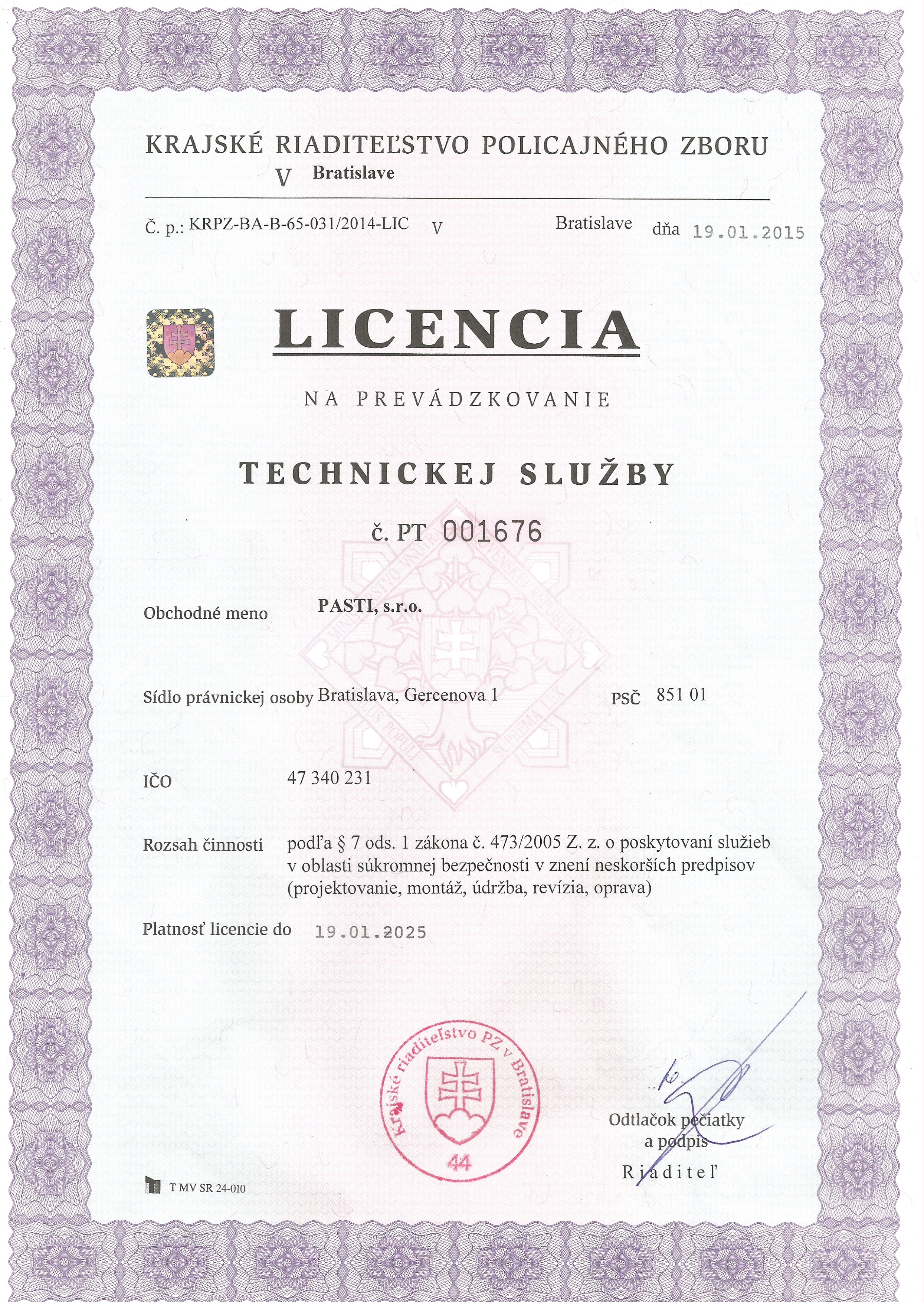 technicka-licencia